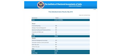 ca final result may 2019|CA Result 2019: ICAI Results Declared on icai.nic.in .